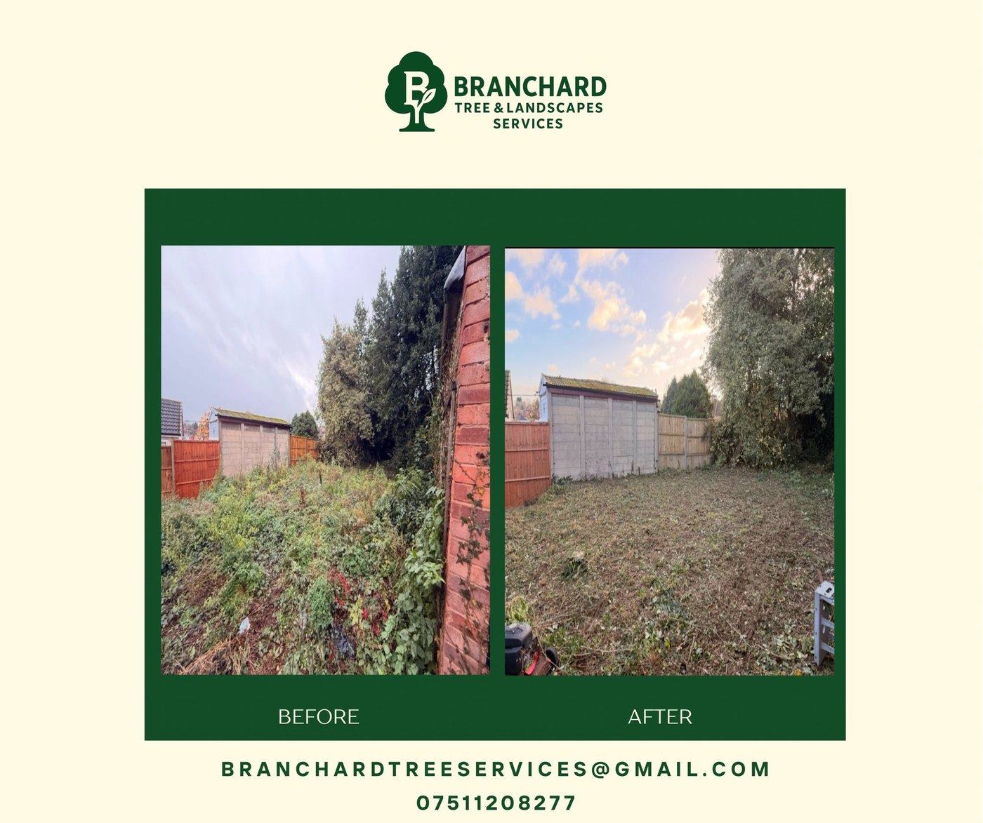 Garden clearance before and after
